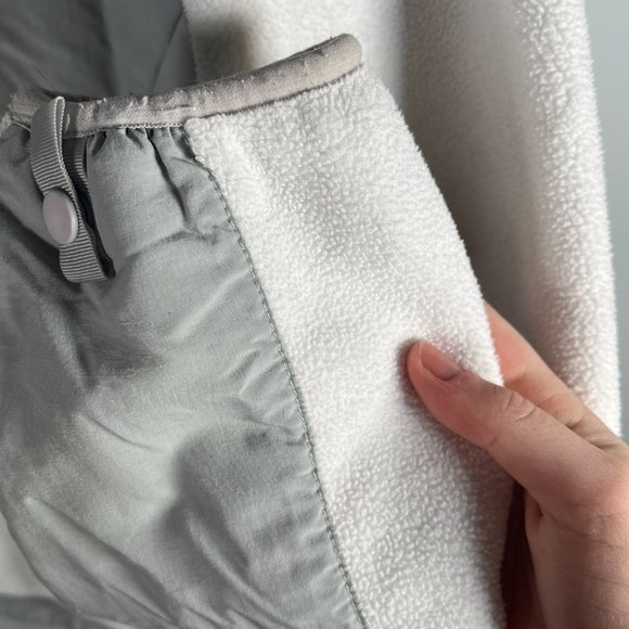 The North Face Denali Womens Jacket Size Medium White Gray Full Zip Fleece - Picture 10 of 15